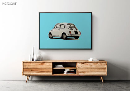 PICTOCLUB Painting- CINQUECENTO-BIANCA -Pictoclub Originals-amb n