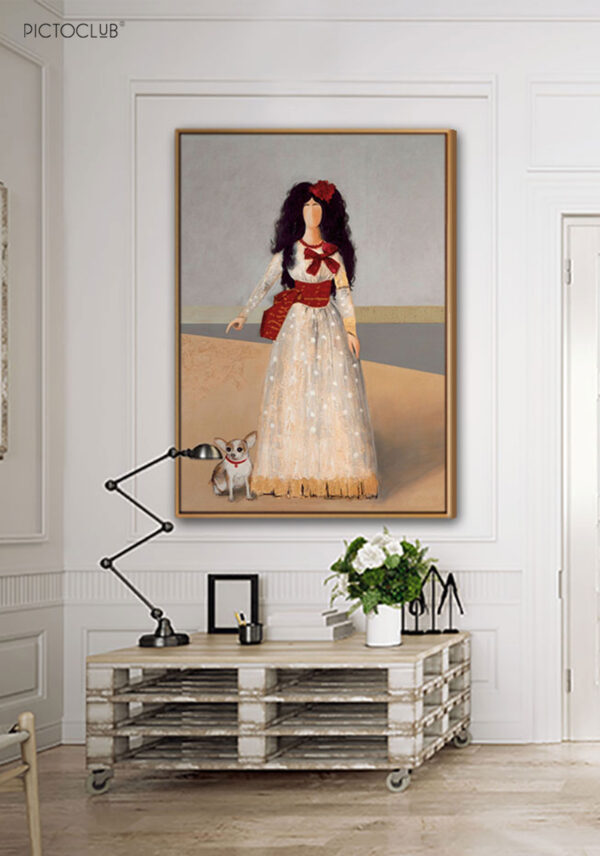 PICTOCLUB Painting- DUCHESS IN WHITE -Pictoclub Originals-amb n