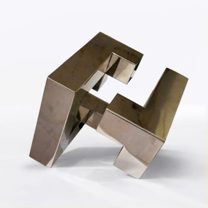 PICTOCLUB Sculpture - STEEL DIAGONAL CUBE - Josecho López Llorens