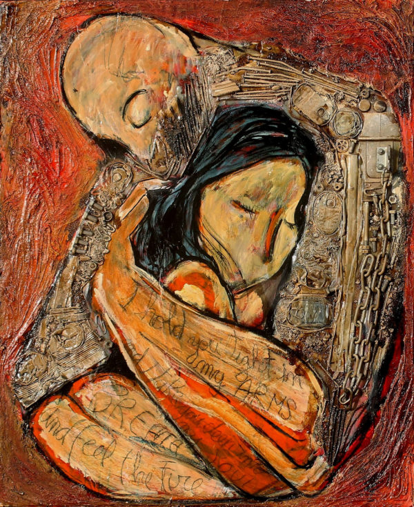 PICTOCLUB Painting - THE HUG - Saúl Gil Corona