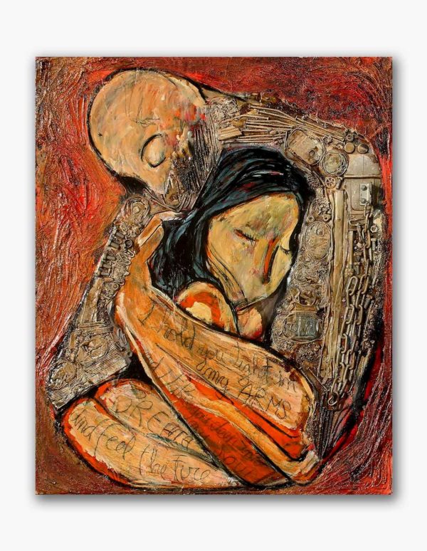 PICTOCLUB Painting - THE HUG - Saúl Gil Corona