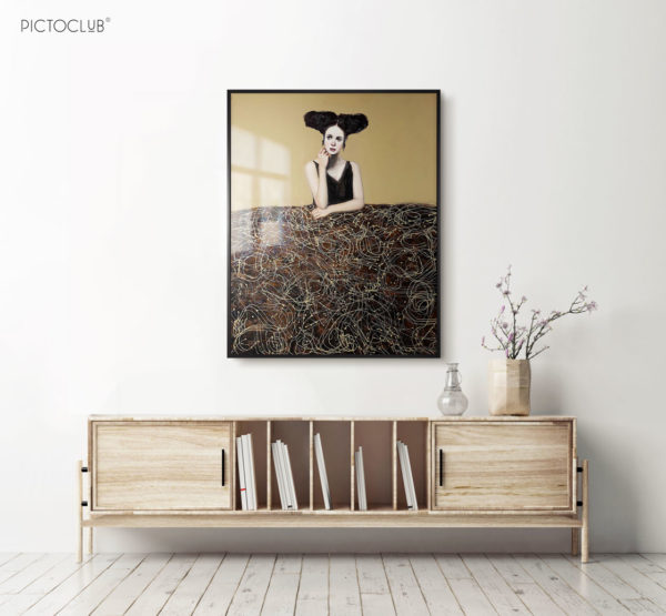 PICTOCLUB Painting Photographs - MENINA IN OCHER - Alfredo Palmero