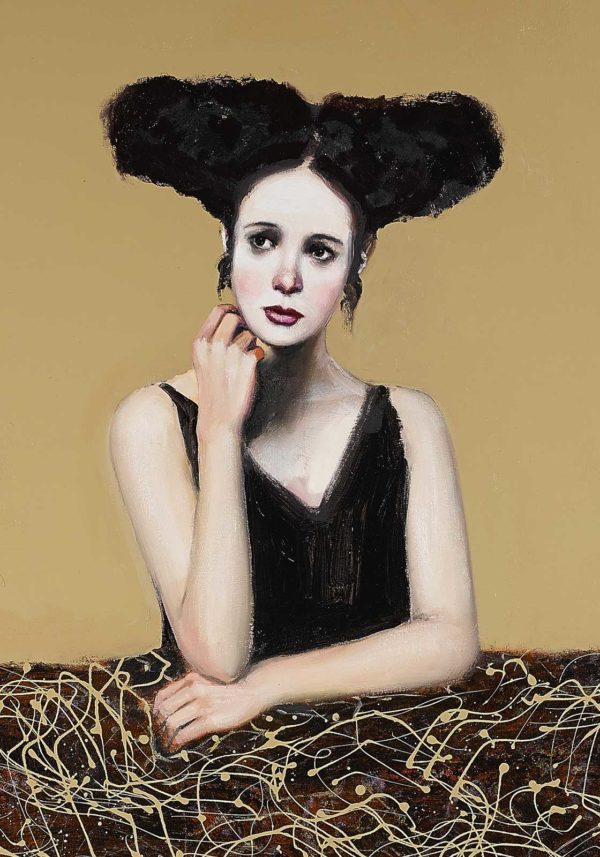 PICTOCLUB Painting Photographs - MENINA IN OCHER - Alfredo Palmero