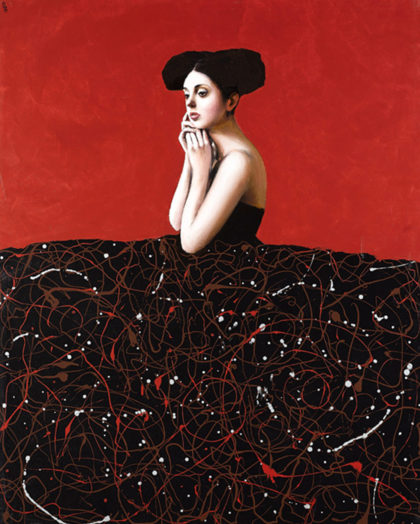 PICTOCLUB Painting Photographs - THOUGHTFUL RED MENINA - Alfredo Palmero