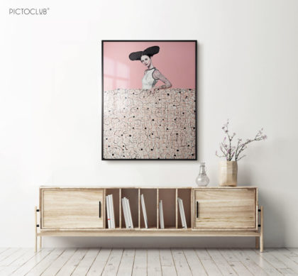 PICTOCLUB Painting Photographs - TATTOO PINK MENINA - Alfredo Palmero