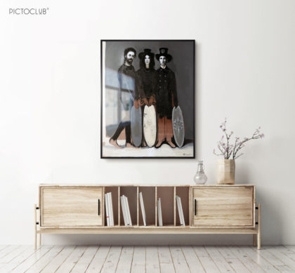 PICTOCLUB Painting Photographs - BLACK LONG BOARDS - Alfredo Palmero