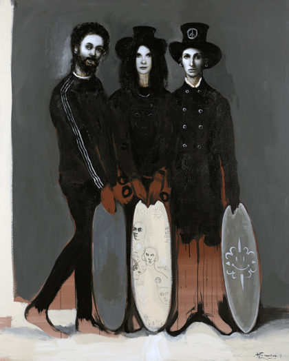 PICTOCLUB Painting Photographs - BLACK LONG BOARDS - Alfredo Palmero