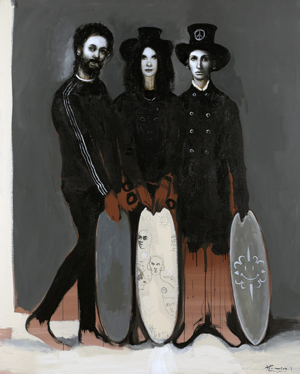 PICTOCLUB Painting Photographs - BLACK LONG BOARDS - Alfredo Palmero