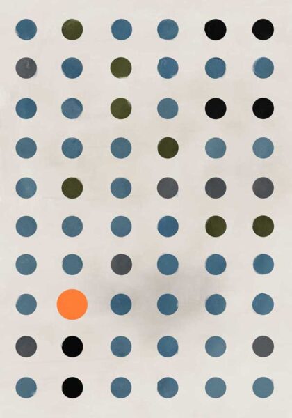 PICTOCLUB Painting - ONE ORANGE DOT - Pictoclub Originals